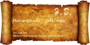 Harangozó Dénes névjegykártya